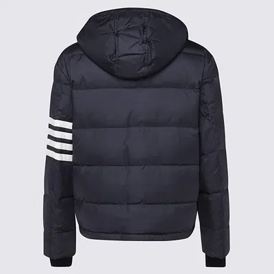 Thom Browne Navy Down Jacket In Blue
