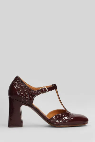 Chie Mihara Mante Pumps In Bordeaux Leather In Burgundy
