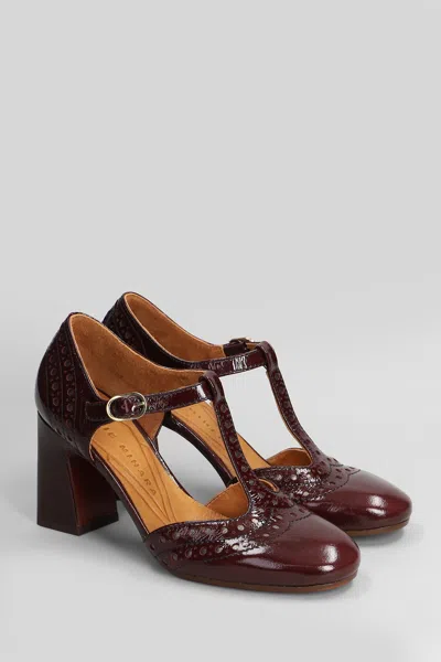 Chie Mihara Mante Pumps In Bordeaux Leather In Burgundy