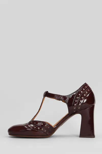 Chie Mihara Mante Pumps In Bordeaux Leather In Burgundy