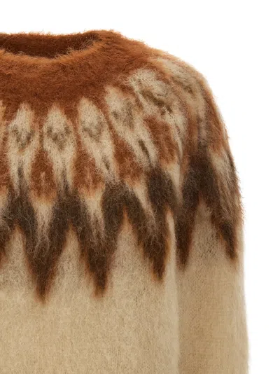 Isabel Marant Étoile Lightweight Textured Knit Sweater With Relaxed Fit In Brown