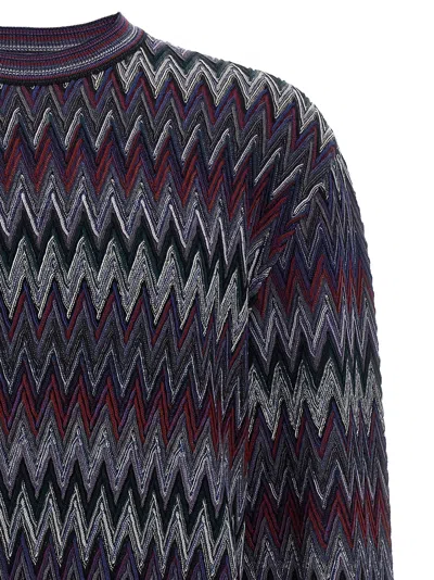 Missoni Zigzag Pattern Sweater Sweaters And Cardigans Blue In Multi