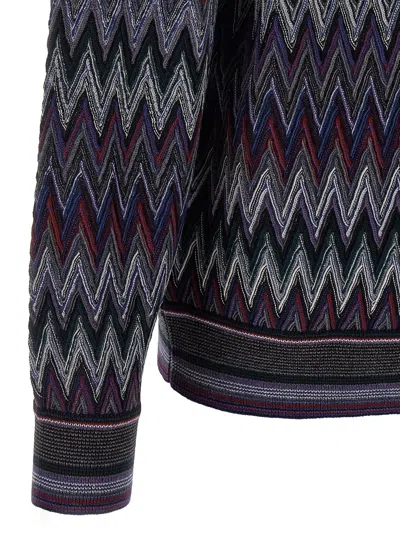 Missoni Zigzag Pattern Sweater Sweaters And Cardigans Blue In Multi