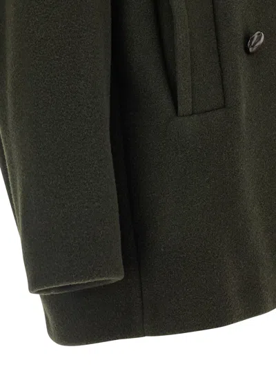 Isabel Marant Double-breasted Green Jacket With Structured Collar And Large Buttons In Green