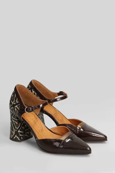Chie Mihara 75mm Patterned-block Heel Pumps In Brown
