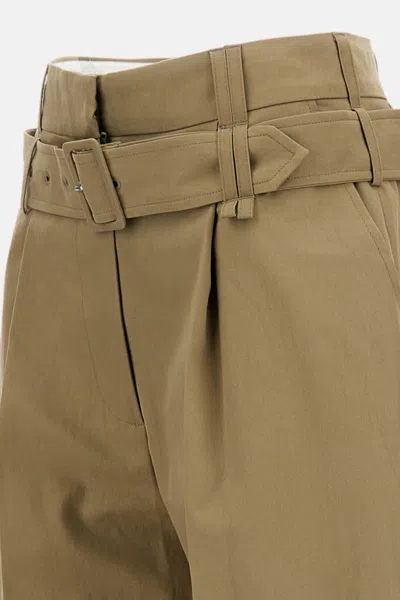 Simone Rocha Multi Belt Loop Pleated Wide Leg Trousers In Neutral