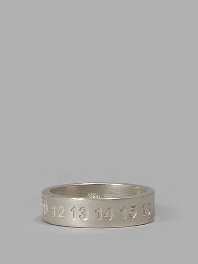 Maison Margiela Silver Ring With Embossed Numbers