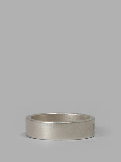 Shop Maison Margiela Silver Embossed Ring