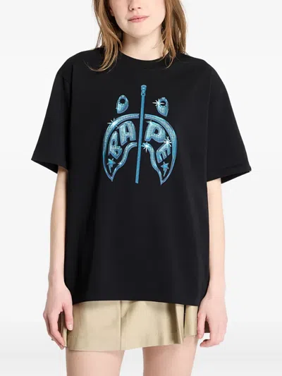 A Bathing Ape Shark Graphic-print T-shirt In Animal Print