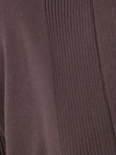 Rick Owens Ribbed Open-front Cardigan In Purple
