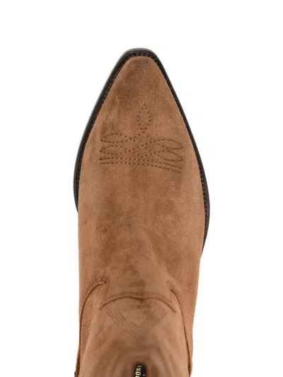 Golden Goose Star Wish Suede Leather Boots In Brown