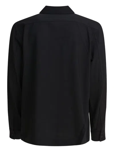 Vince Button-front Wool Overshirt In Black