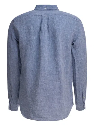 扣角领亚麻衬衫