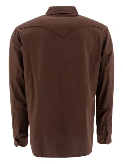 Nonnative Cotton And Silk Blend Shirt In Brown