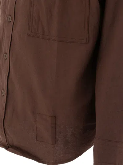 Nonnative Cotton And Silk Blend Shirt In Brown