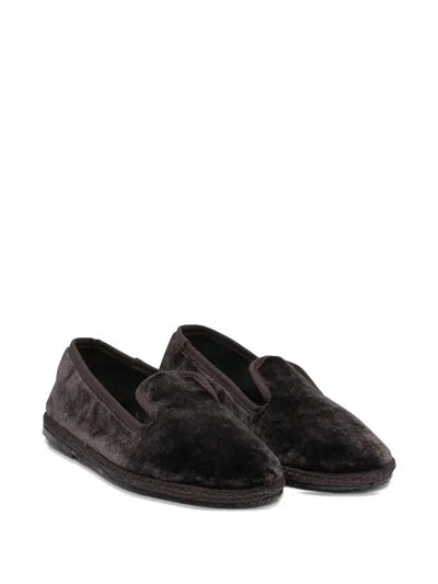 Sentier Velvety Minimalist Slippers With Refined Trim In Black