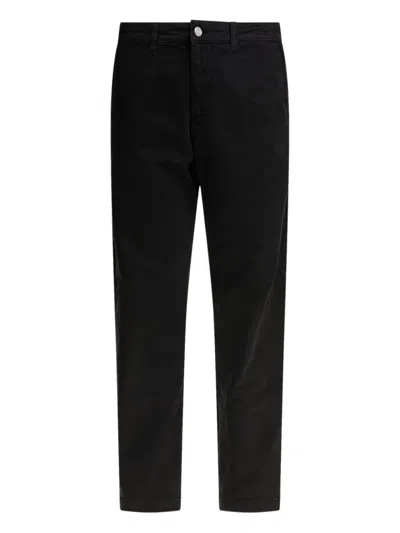 Nn07 Cotton Blue Trousers In Black