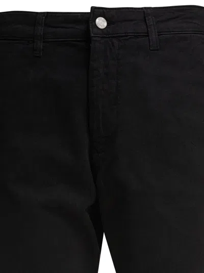 Nn07 Cotton Blue Trousers In Black