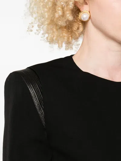 Versace Wool Mini Dress In Black