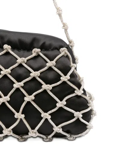 Rosantica Crystal-embellished Shoulder Bag In Black
