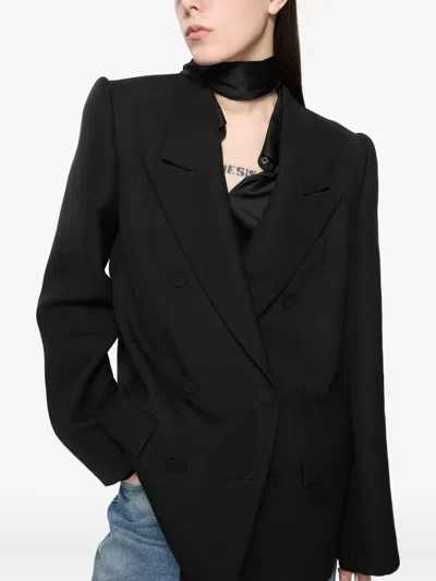Acne Studios Double-breasted Blazer In Black