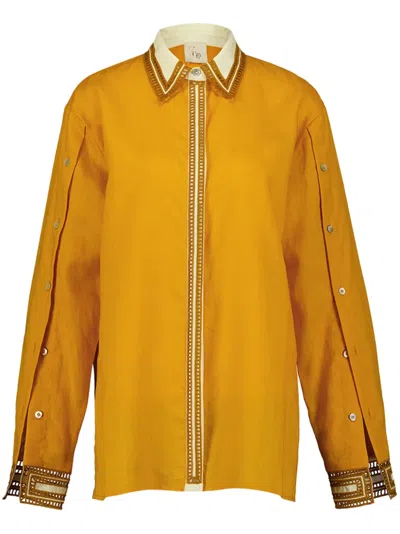 Paula Embroidered Shirt In Yellow
