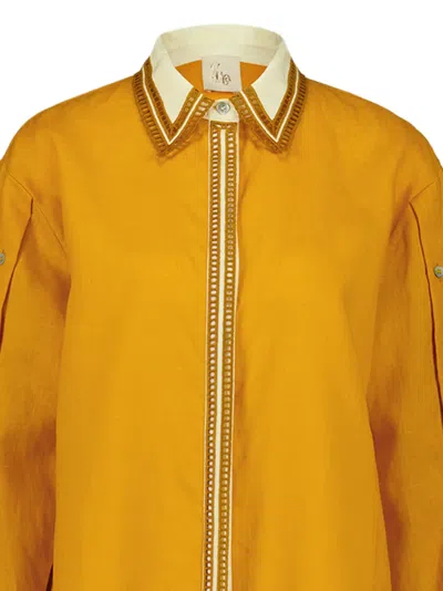 Paula Embroidered Shirt In Yellow