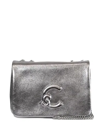 Coccinelle Metallic Chain Shoulder Bag In Silver
