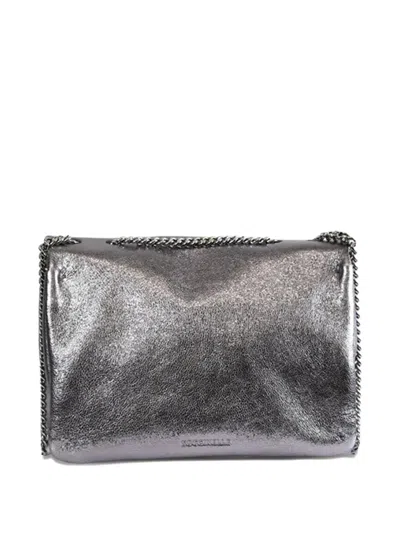 Coccinelle Metallic Chain Shoulder Bag In Silver