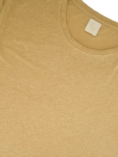 Paula Crew-neck Linen T-shirt In Brown
