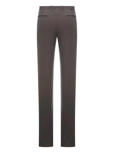 Incotex Cotton Straight-leg Trousers In Black