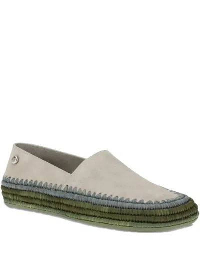 Loewe Rio Suede Espadrilles In Gray
