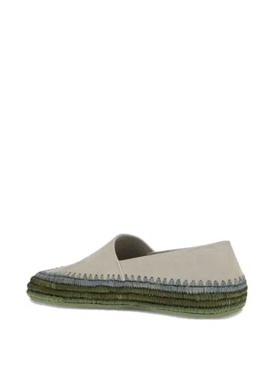 Loewe Rio Suede Espadrilles In Gray