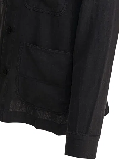 Alex Mill Garment Dyed Work Jacket In Recycled Denim In Black