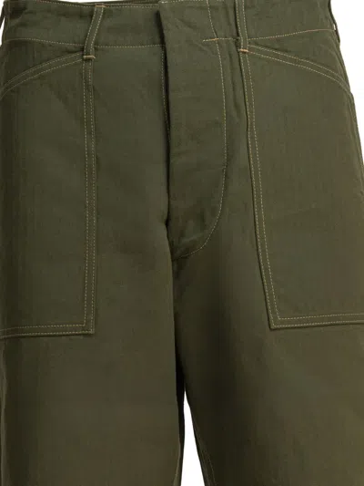 Buzz Rickson's Cotton Poplin Cargo Pants Trousers Green In Green