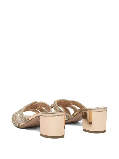 Aquazzura Felix Crystal-embellished Block-heel Sandals In Neutral