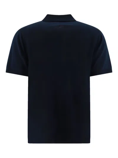 Beams Button-down Cotton Polo Shirt In Blue