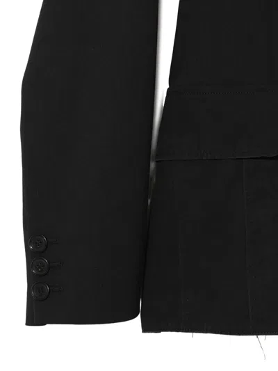 Undercover Shawl-lapel Bomber Jacket In Black