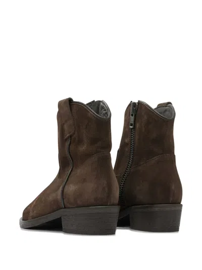 Via Roma 15 Brown Rubber Ankle Boots In Brown