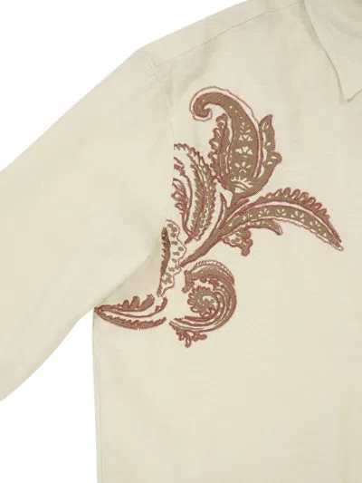 Commas Paisley-embroidered Long-sleeve Shirt In Neutral