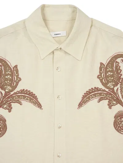 Commas Paisley-embroidered Long-sleeve Shirt In Neutral