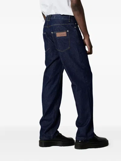 Amapô Patch Denim Straight-leg Jeans In Blue