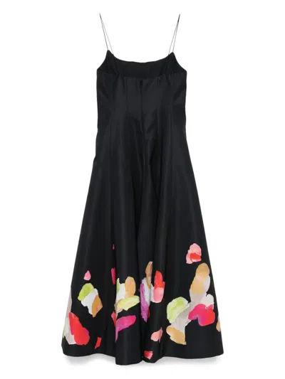 Acler Samstone Placed Floral Gown In Abstract