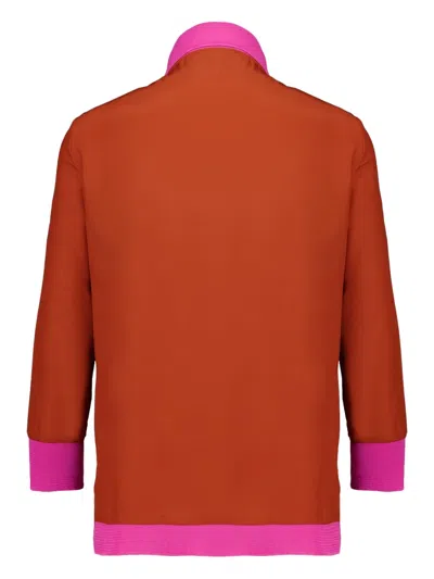 Paula V-neck Blouse In Orange