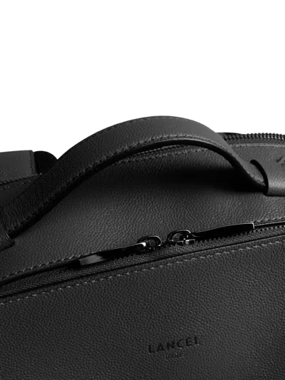 Lancel Leather Top-handle Backpack In Black