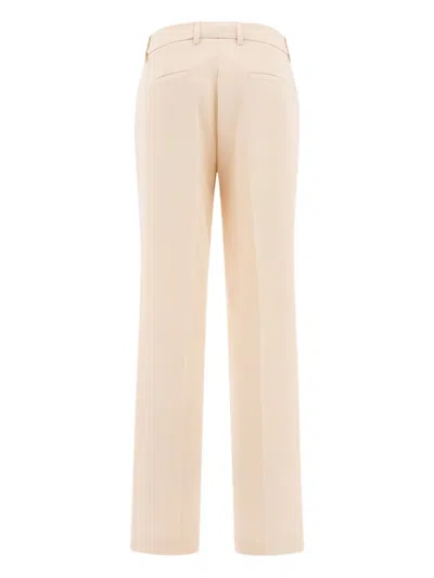 Fit Plain-front Trousers In Pink