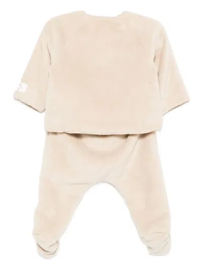 Teddy & Minou Fleece Footed Trouser Set (set Of Two) In Multi