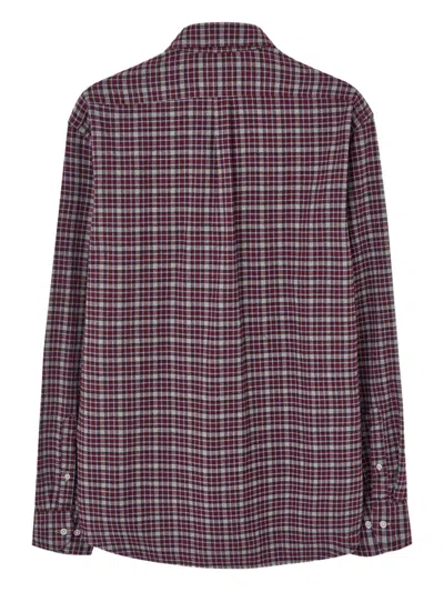 Bd Baggies Checked Button-down Shirt In Burgundy