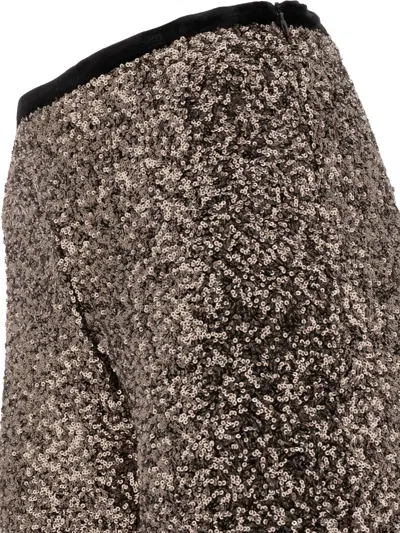 Fit F.it Paillettes Pants In Brown