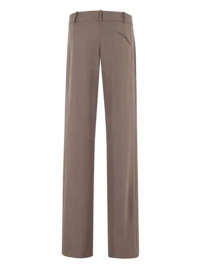 Federica Tosi Wide Frescolana Trousers In Brown